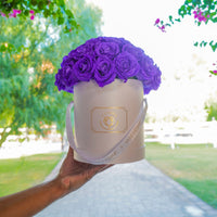 Classic White Box | Purple Roses